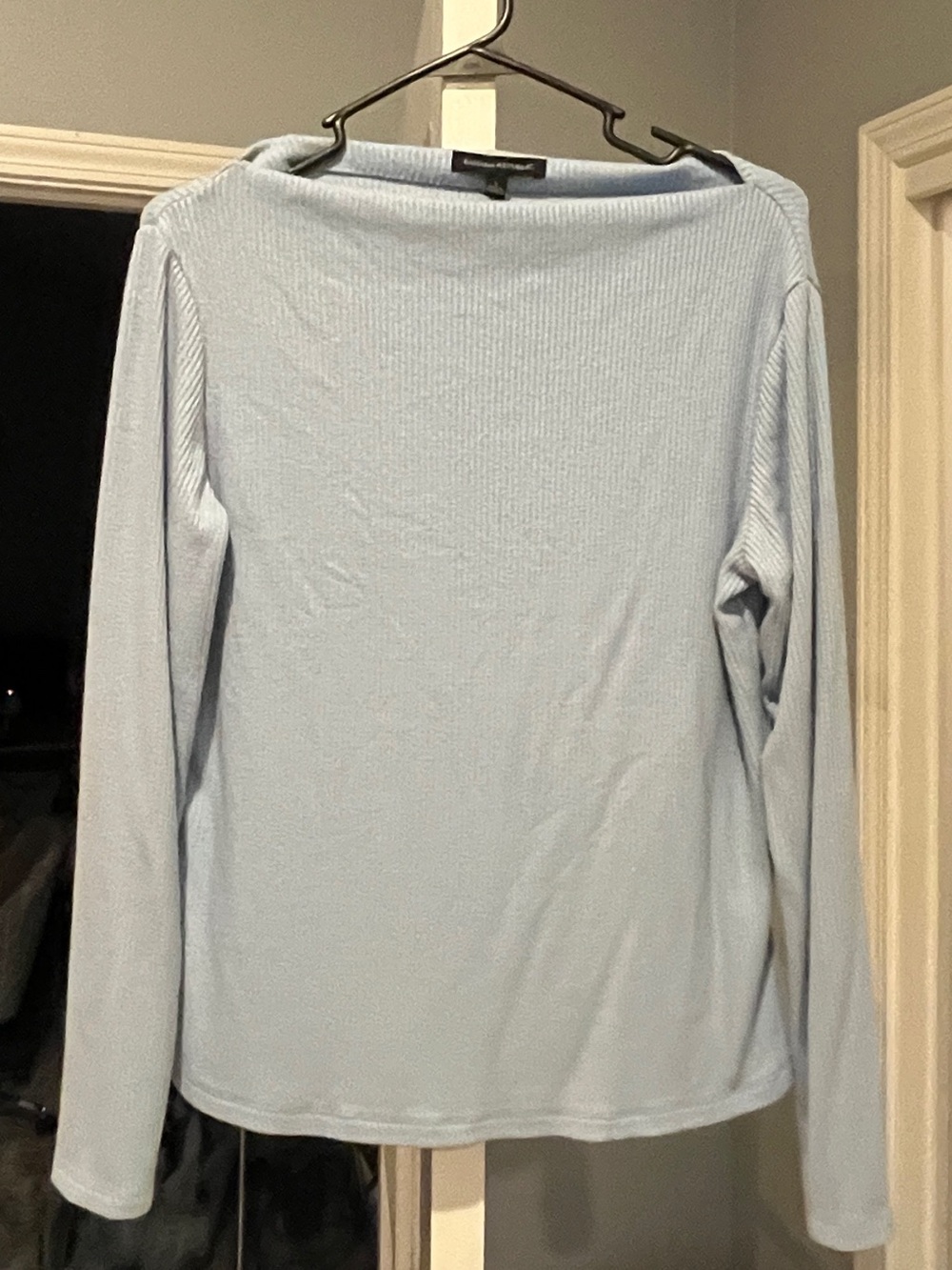 Banana Republic Light Blue Long-Sleeve Boatneck Top